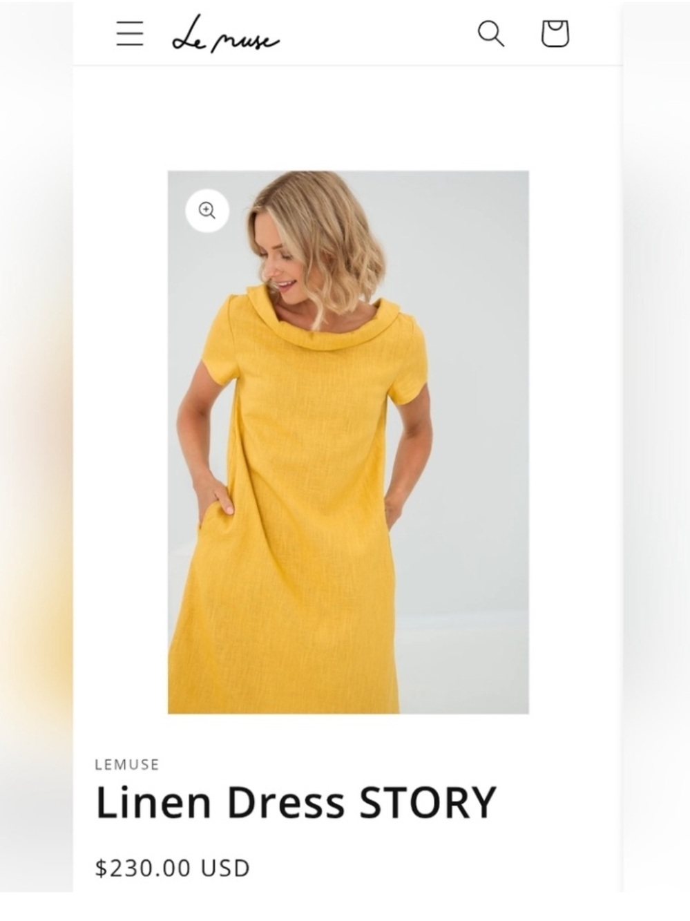 New LEMUSE
Linen Dress STORY
$230 spring bow classic spring party